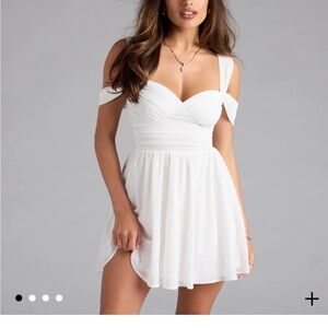 Elegant White Off-Shoulder Dress